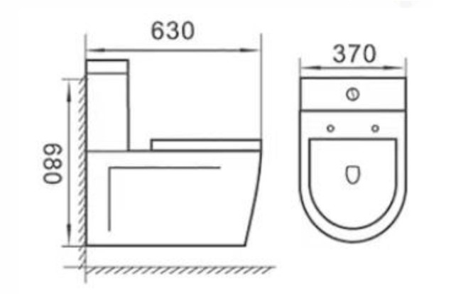 מונובלוק תלוי גלוי לוטוס קומפלט