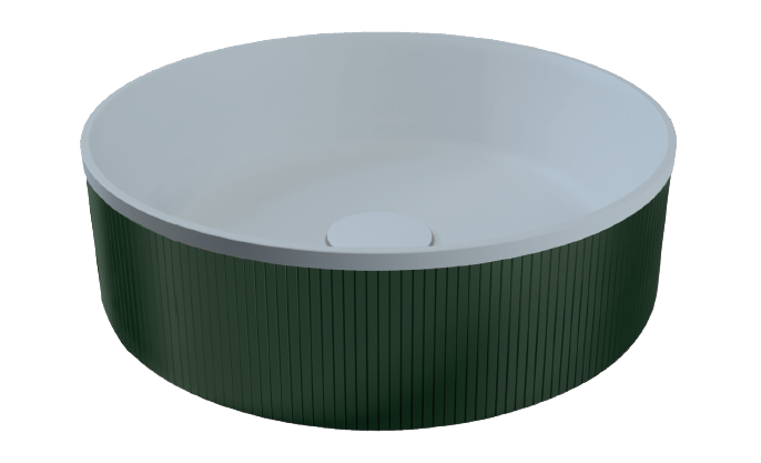 כיור קוריאן מונח עגול משולב נירוסטה גרפיט מט