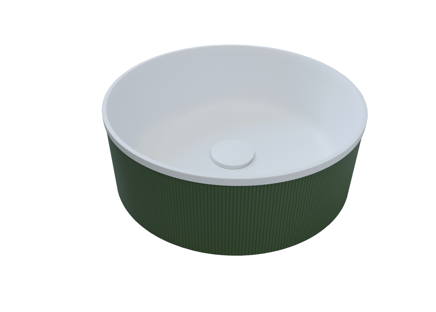 כיור קוריאן מונח עגול משולב נירוסטה מנדרין בלו (טורכיז)